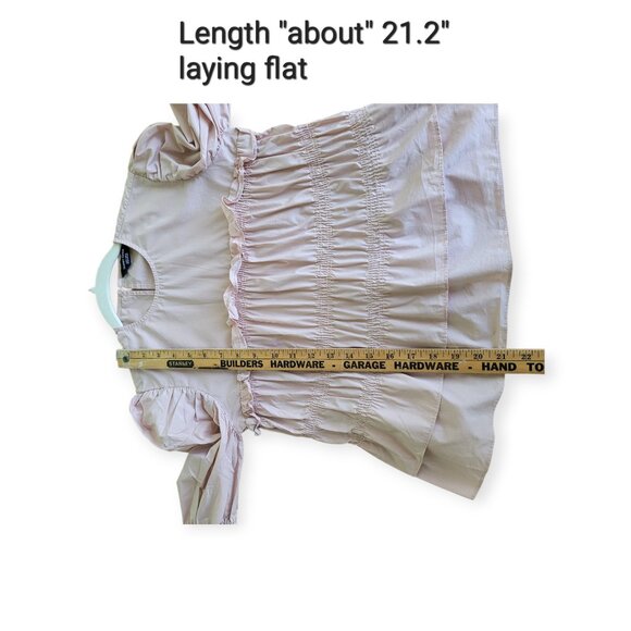 Romantic Ruffled Pink Blouse by Tammy Tangs size S - Picture 5 of 7